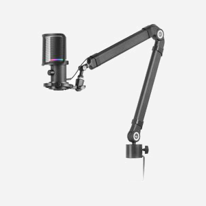 Mars Gaming MMIC-XT Microphone Studio USB, Cardioïde/Réduction Bruit, 24-bit/192kHz, ARGB, Prise Casque 3.5mm, Filtre Anti-Pop, Support Anti-Vibration