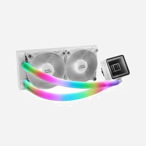 Mars Gaming MCA-WT Kit de 2 Tuyaux ARGB Silicone Blanc 33cm, Diamètre 10-12mm, 30 LED, Compatible Contrôleurs et Cartes Mères ARGB 5V, 9W