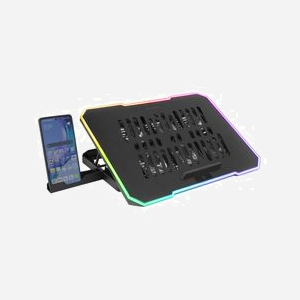 Mars Gaming MNBC7 - Base de Refroidissement pour Portable jusqu'à 16" - 6 Ventilateurs - 6 Positions - 2x USB 2.0 - RGB - Acier/Alu/ABS - Miniature 1