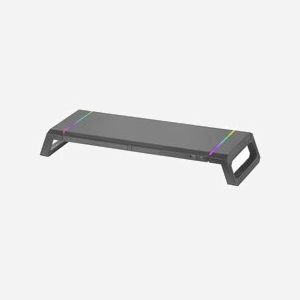 Mars Gaming MGSONE Support écran bureau noir RGB USB 2.0 réglable 410-545mm ABS charge max 30kg 200x545x75mm