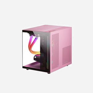 Mars Gaming MC-VIEWP Mini Tower Rose : Boîtier PC Micro-ATX/Mini-ITX, 2x3.5", 3x2.5", Verre Trempé, Vent. 120/140mm, Refroidissement liquide 240mm - Miniature 1
