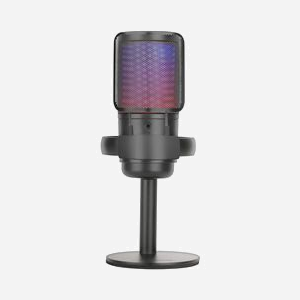 Mars Gaming MMIC-SE Microphone de Table USB, Condensateur Cardioïde, ADC 24 bits 192kHz, Prise Casque 3.5mm, ARGB, Filtre Anti-Pop, Noir - Miniature 1