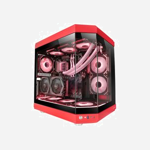 Mars Gaming MC-3T Rouge : Boîtier PC Midi Tower ATX/micro ATX/Mini-ITX, 3x Verre Trempé, USB 3.2 Gen 1/Gen 2 Type-C, 2x 3.5", 2x 2.5", 10 Slots, Refroidissement Air/Liquide - Miniature 2
