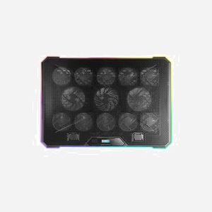 Mars Gaming MNBC13 - Support Refroidisseur pour PC Portable jusqu'à 17" - 13 Ventilateurs - Écran LCD - 2x USB 2.0 - RVB - Noir - ABS/Aluminium/Acier - Miniature 1
