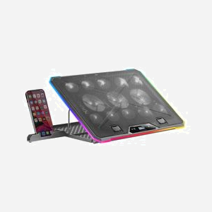 Mars Gaming MNBC13 - Support Refroidisseur pour PC Portable jusqu'à 17" - 13 Ventilateurs - Écran LCD - 2x USB 2.0 - RVB - Noir - ABS/Aluminium/Acier - Miniature 2