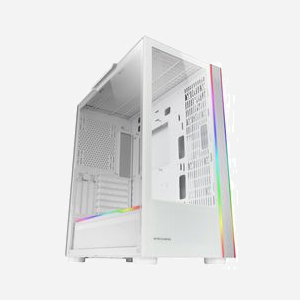 Mars Gaming MC-ULT Tower Blanc - Boîtier PC Moyen Tour, E-ATX, Double Chambre, Verre Trempé, USB 3.0, Refroidissement Liquide 360mm, GPU 390mm, Filtres à Poussière - Miniature 1