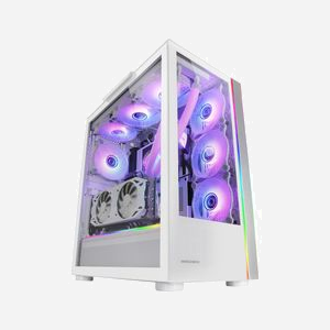 Mars Gaming MC-ULT Tower Blanc - Boîtier PC Moyen Tour, E-ATX, Double Chambre, Verre Trempé, USB 3.0, Refroidissement Liquide 360mm, GPU 390mm, Filtres à Poussière - Miniature 5