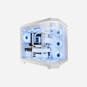 Mars Gaming MC-3TCOREW - Boîtier PC Midi Tower Blanc, Verre Trempé Triple Face, ATX/Micro-ATX/Mini-ITX, USB 3.2 Gen 1/Gen 2 Type-C, Refroidissement Liquide Supporté - Miniature 2