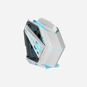 Mars Gaming MC-TITANW : Boîtier PC Midi Tower Blanc ATX/Micro-ATX, verre trempé, éclairage ARGB, compatible Aura Sync/Mystic Light/RGB Fusion 2.0 - Miniature 2