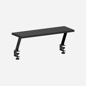 Support écran plat bureau Mars Gaming MGDS Noir, plateau fibre carbone 60x20cm, structure acier, pince fixation bureau 1-3.3cm, charge max 10kg