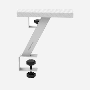 Mars Gaming MGDSW Support Bureau Moniteur Blanc, Plateau Fibre Carbone 60x20cm, Hauteur 17cm, Fixation Pince 1-3.3cm, Charge Max 10kg