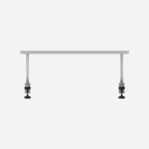 Mars Gaming MGDSW Support Bureau Moniteur Blanc, Plateau Fibre Carbone 60x20cm, Hauteur 17cm, Fixation Pince 1-3.3cm, Charge Max 10kg - Miniature 2