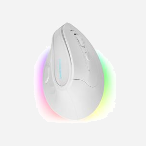 Mars Gaming MMSKW Souris Verticale Ergonomique Tri-Mode RF sans fil + Bluetooth, Capteur Optique 8400 DPI, 9 Boutons Programmables, Rétroéclairage RGB, Compatible Windows/macOS/Linux