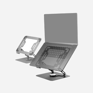 Mars Gaming MARSNW Support Laptop/Tablette Acier Argent 17" (43.2cm), Rotation 360°, Inclinaison 0-180°, Hauteur Réglable, Antidérapant, Pliable, 1.45kg - Miniature 2