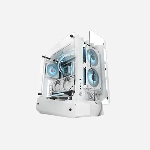 Mars Gaming MC-EDGEW - Boîtier PC Midi Tower Blanc, ATX/micro ATX/Mini-ITX, Verre Trempé, 1x 3.5", 3x 2.5", USB 3.2 Gen 1/Gen 2 Type A/C, Ventilateurs 120mm, Refroidissement liquide - Miniature 2
