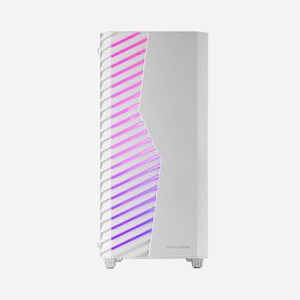 Mars Gaming MC-VOLTW Boîtier PC Midi Tower Blanc, ATX/MicroATX/Mini-ITX, 2x3.5", 2x2.5", Ventilation ARGB, Fenêtre Verre Trempé, USB 3.0, Long. GPU 327mm