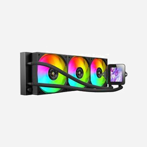 Mars Gaming MLVISION360 Refroidisseur liquide AIO, écran LCD IPS 4:3 rotatif, 3x 120mm ARGB, 600W TDP, sockets Intel/AMD, radiateur 397x120x27mm