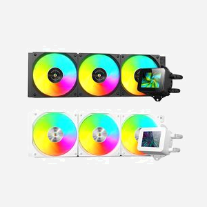 Mars Gaming MLVISION360 Refroidisseur liquide AIO, écran LCD IPS 4:3 rotatif, 3x 120mm ARGB, 600W TDP, sockets Intel/AMD, radiateur 397x120x27mm - Miniature 2