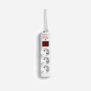 Salicru SPS SAFE 3 : Protecteur de surtension 238J, 3 prises Type F, 250V, 10A, filtre EMI/RFI absent, temps de réponse 1ms, câble 1.5m, montage mural