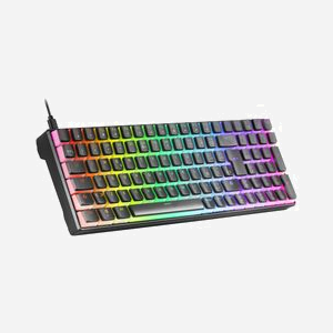 Mars Gaming MKULTRA Clavier Gamer USB AZERTY Français Noir - Switches OUTEMU SQ, RGB Chroma, Touches PBT Pudding, Anti-Ghosting, Format 96%, Compatible Windows/macOS/Linux - Miniature 5