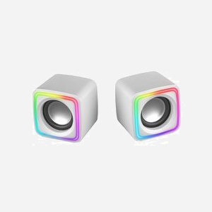 Mars Gaming MSCUBEW Enceintes PC 8W RMS Blanc, DSP Spatial, USB Type-A, 20-20000 Hz, Impédance 4 Ohm, Rétroéclairage RGB Active Flow, 73x73x66mm - Miniature 3