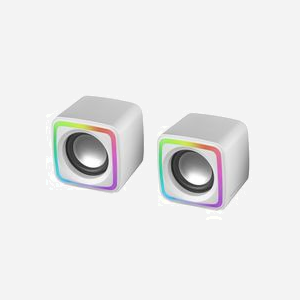 Mars Gaming MSCUBEW Enceintes PC 8W RMS Blanc, DSP Spatial, USB Type-A, 20-20000 Hz, Impédance 4 Ohm, Rétroéclairage RGB Active Flow, 73x73x66mm - Miniature 4