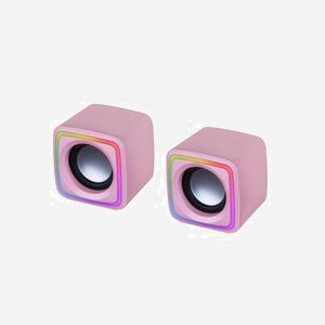 Haut-parleurs Mars Gaming MSCUBEP Rose 8W, 2.0, USB Type-A, 20-20000Hz, 4 Ohm, Rétroéclairage, 73x73x66mm - Miniature 4