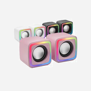 Haut-parleurs Mars Gaming MSCUBEP Rose 8W, 2.0, USB Type-A, 20-20000Hz, 4 Ohm, Rétroéclairage, 73x73x66mm - Miniature 5
