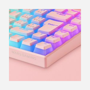 Mars Gaming MKCLOUDPRFR Clavier Gamer 75% Rose USB + Bluetooth AZERTY Français, Switches OUTEMU SQ Pro, RGB Chroma, Batterie 200h, 1000Hz, Anti-Ghosting - Miniature 2