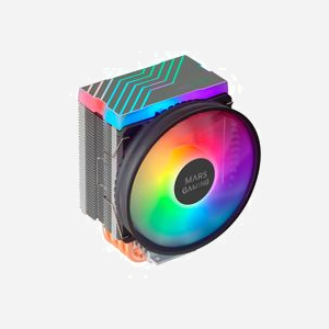 Mars Gaming MCPU44 Refroidisseur d'air CPU, Ventilateur 110mm PWM, TDP 160W, 4 Caloducs HCT, ARGB, Socket Intel LGA 115x/1200/1700/20xx et AMD AM4/AM5 - Miniature 1