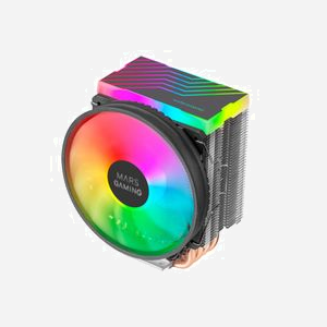Mars Gaming MCPU44 Refroidisseur d'air CPU, Ventilateur 110mm PWM, TDP 160W, 4 Caloducs HCT, ARGB, Socket Intel LGA 115x/1200/1700/20xx et AMD AM4/AM5 - Miniature 3