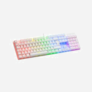 Mars Gaming MK422WBRFR Clavier Mécanique USB AZERTY Français Blanc, Switches Anti-poussière, Rétroéclairage LED RGB, Anti-ghosting, Compatible Windows/macOS/Linux - Miniature 2