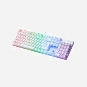 Mars Gaming MK422WBRFR Clavier Mécanique USB AZERTY Français Blanc, Switches Anti-poussière, Rétroéclairage LED RGB, Anti-ghosting, Compatible Windows/macOS/Linux - Miniature 3