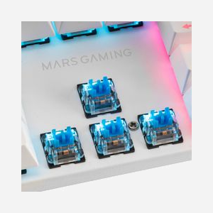 Mars Gaming MK422WBRFR Clavier Mécanique USB AZERTY Français Blanc, Switches Anti-poussière, Rétroéclairage LED RGB, Anti-ghosting, Compatible Windows/macOS/Linux - Miniature 5