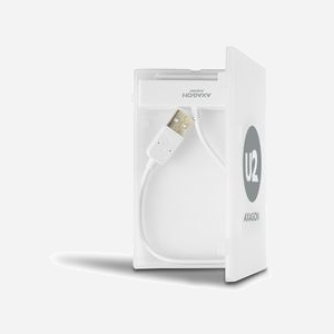 Axagon ADSA-1S : Boîtier USB 2.0 pour Disque Dur/SSD 2.5" SATA I/II/III, Support S.M.A.R.T., Compatible Windows/macOS/Linux, Blanc, Plastique - Miniature 3