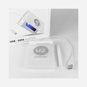 Axagon ADSA-1S : Boîtier USB 2.0 pour Disque Dur/SSD 2.5" SATA I/II/III, Support S.M.A.R.T., Compatible Windows/macOS/Linux, Blanc, Plastique - Miniature 4