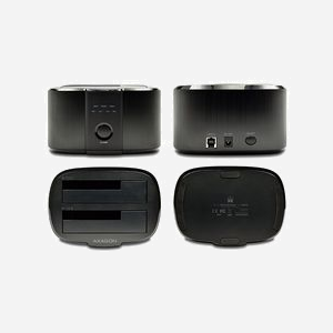 Axagon ADSA-ST Station d'accueil HDD/SSD 2.5/3.5" SATA I/II/III USB 3.2 Gen 1 Type-B Aluminium Noir, Support UASP/TRIM/S.M.A.R.T., Windows/macOS/Linux - Miniature 3
