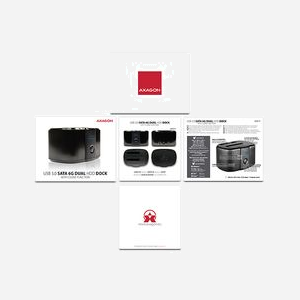Axagon ADSA-ST Station d'accueil HDD/SSD 2.5/3.5" SATA I/II/III USB 3.2 Gen 1 Type-B Aluminium Noir, Support UASP/TRIM/S.M.A.R.T., Windows/macOS/Linux - Miniature 5