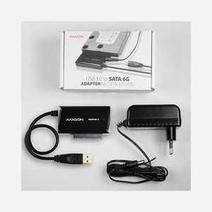 Axagon ADSA-FP3 Adaptateur SATA vers USB Type-A 5Gbps, Support S.M.A.R.T., Hot-Plug, Alimentation Externe, Compatible Windows/macOS/Linux, 71x46x14.3mm - Miniature 3