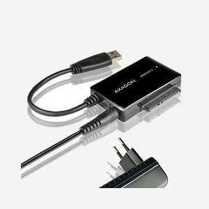 Axagon ADSA-FP3 Adaptateur SATA vers USB Type-A 5Gbps, Support S.M.A.R.T., Hot-Plug, Alimentation Externe, Compatible Windows/macOS/Linux, 71x46x14.3mm - Miniature 5