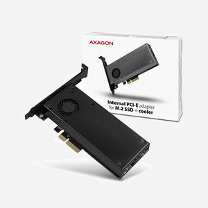 Axagon PCEM2-DC : Carte Adaptateur Interne PCIe vers M.2 (NVMe & SATA) + SATA, Facteur de Forme Standard/Low Profile, Refroidissement Actif, 8 Gbit/s, Windows/macOS/Linux - Miniature 3