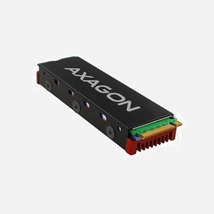 Axagon CLR-M2 Dissipateur Thermique M.2 NVMe SSD 76x24x10mm Aluminium Noir/Rouge pour SSD M.2 2280, Pad Thermique Inclus, RoHS - Miniature 3