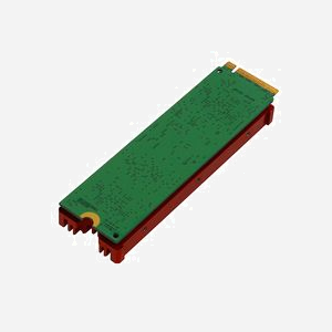 Axagon CLR-M2 Dissipateur Thermique M.2 NVMe SSD 76x24x10mm Aluminium Noir/Rouge pour SSD M.2 2280, Pad Thermique Inclus, RoHS - Miniature 4