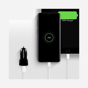 Axagon PWC-QC5 Chargeur Allume-Cigare 2 Ports USB 2.0 Quick Charge 3.0 31.5W, Compatible Téléphone/Tablette, Protections Surtension/Surchauffe, Noir - Miniature 4