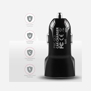 Axagon PWC-QC5 Chargeur Allume-Cigare 2 Ports USB 2.0 Quick Charge 3.0 31.5W, Compatible Téléphone/Tablette, Protections Surtension/Surchauffe, Noir - Miniature 5