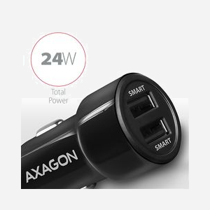 Axagon PWC-5V5 Chargeur Allume-Cigare USB 2.0 (x2) 24W 5V/2.4A Quick Charge 1.0 & Smart IC, Protection Surtension/Surchauffe, Universel - Miniature 2