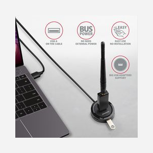 Axagon HUE-P1AL Hub USB 3.2 Gen 1 Type-A 4 Ports 5000 Mbit/s Noir, Câble 1.2m, Windows, macOS, Linux, Android, 60x60x18mm - Miniature 3