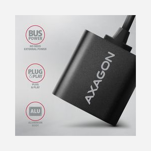 Axagon ADA-12 Adaptateur Audio USB 2.0 Stéréo, 2.0 Canaux, SNR 93dB, 16-bit/48kHz ADC/DAC, Jack 3.5mm, Câble 15cm, Windows/macOS/Linux - Miniature 4