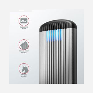 Axagon EEM2-SA Boîtier Externe M.2 SATA (30/42/60/80mm) USB 3.2 Gen 1 Gris - Interfaces SATA III/II, Support UASP/TRIM, Windows/macOS/Linux - Miniature 5