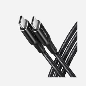 Axagon BUCM-CM20AB Câble USB-C Mâle vers USB-C Mâle USB 2.0 2m Noir, Contacts Or, Power Delivery 60W (20V/3A), AWG 22/30, Cuivre OFC